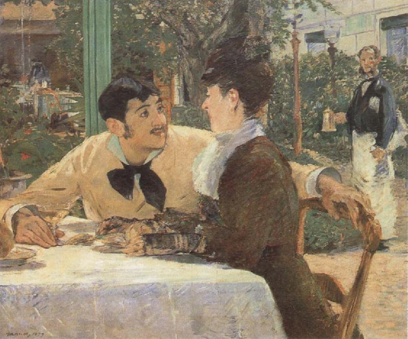 Edouard Manet In the Garden Restaurant of Pere Lathuille Sweden oil painting art